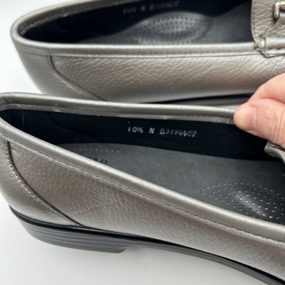 SAS Tripad Comfort Metallic Metro Pewter Loafer Flats Size 10.5N Women Leather - Picture 10 of 10